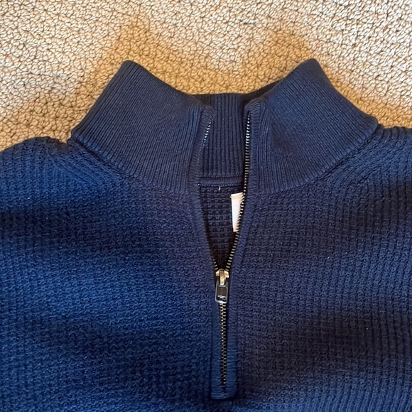 Mens Large Gap Quarter-Zip Navy - Picture 2 of 5